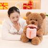 Valentine'S Day Gift For Girlfriend To Hold Rose Bear Plush Toy Put Ring Surprise Gift Box Doll Bear