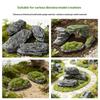 1/5Pcs 3.5-8Cm Length Mini Moss Covered Forest Rock Model Irregular Simulation Rock For Micro-Landscape Outdoor Decoration