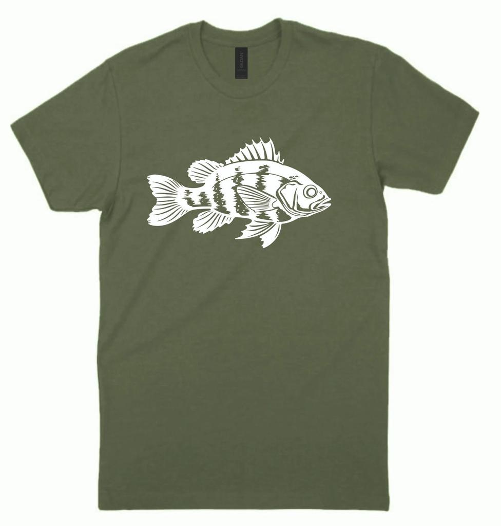 Camiseta de Pesca de Perca Regalo para Pescador Pescador Sergente de Pesca Gruesa