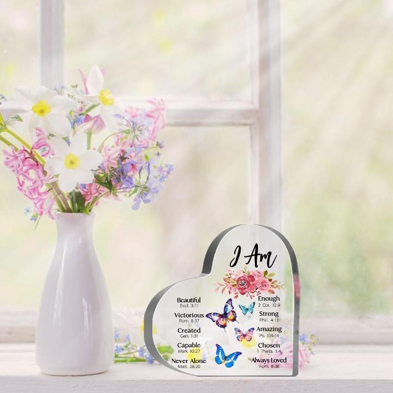 Butterfly Scripture Heart - Religious Inspirational Gift with Photography Utility