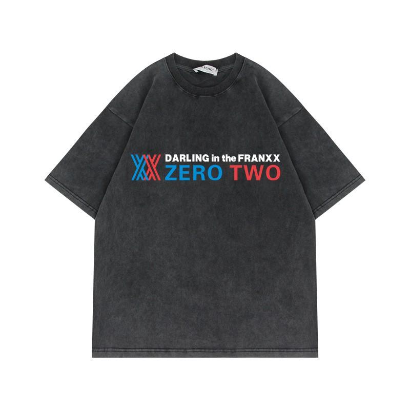 Übergroßes Anime-T-Shirt für Jungen 230g Baumwolle Vintage-Waschung Kurzarm Lässiges Oberteil