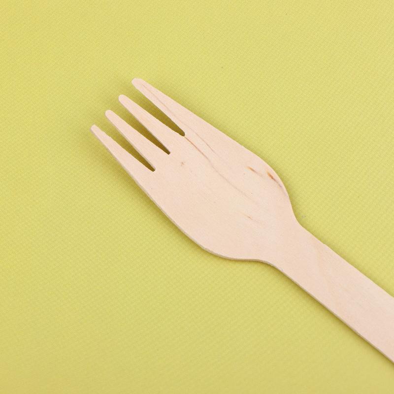 100Pcs Disposable Wooden Forks For Dessert Cake Salad Ice Cream Fruit Tableware Kitchen Wedding Birthday Supplies