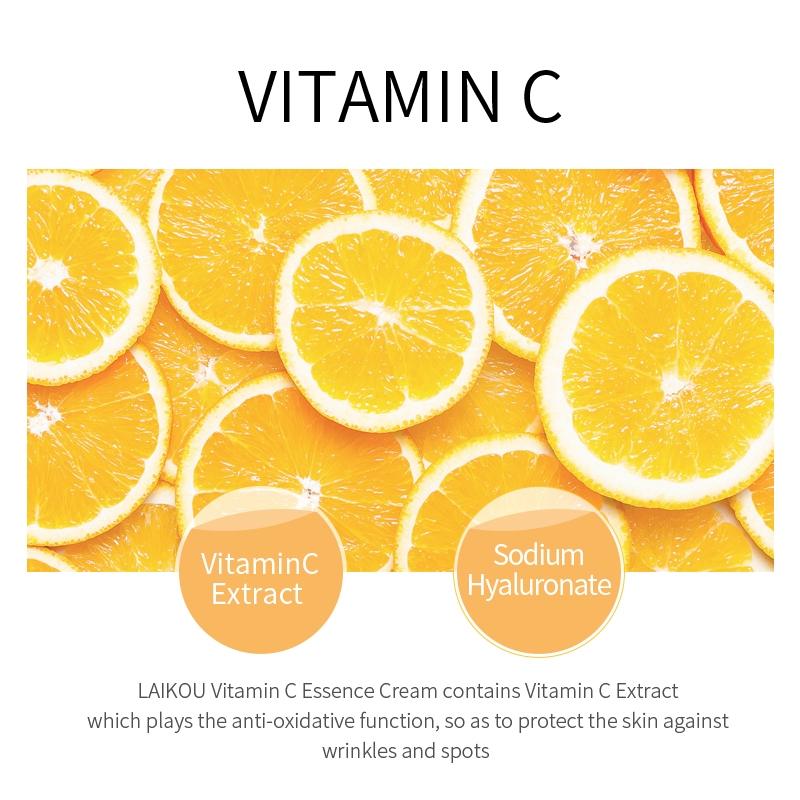 LAIKOU Vitamin C Whitening Cream Remove Freckle Blemish Brighten Moisturizing Face Cream 25g