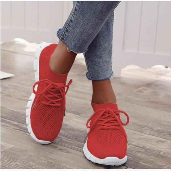 Plus Size Women's Breathable Flyknit Sneakers - 2021 Spring/Autumn Collection