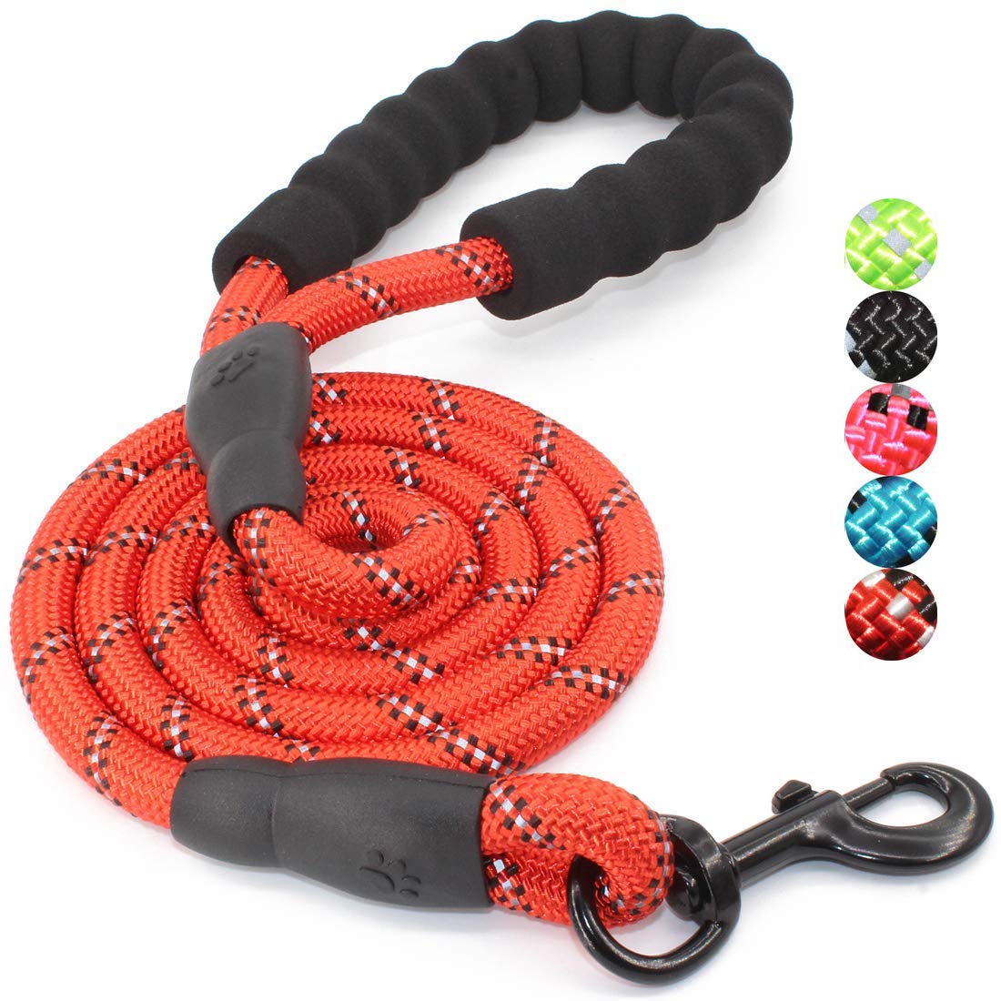 

SUSWIM Durable Dog 150cm x with Sponge Handle and Highly Visible Luminous Suitable for Medium and Large Bonus Hognse Included Leash, 1.2cm, червоний