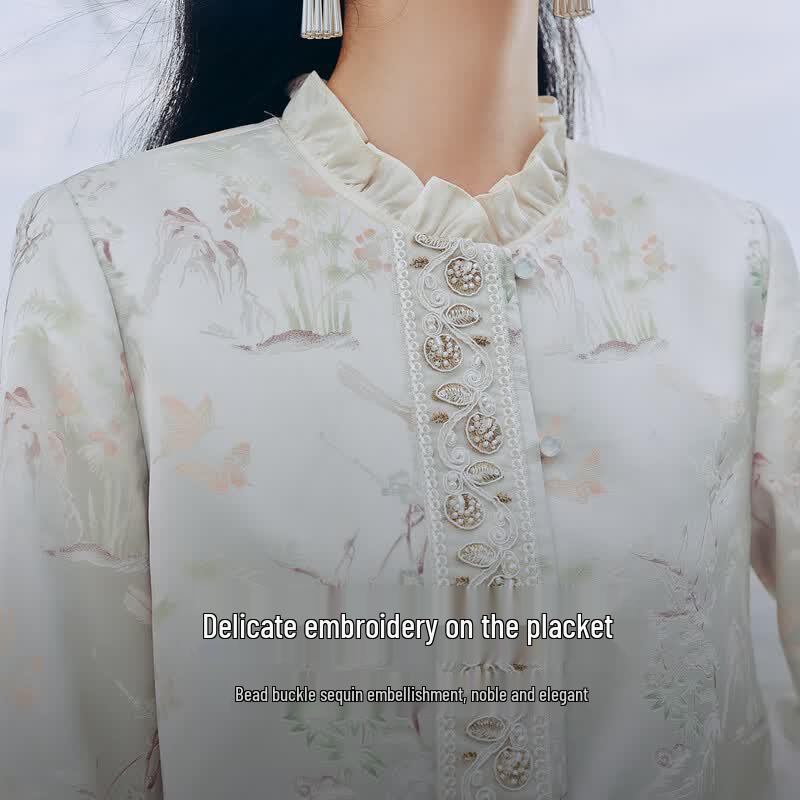 Women's Chinese Style Ink Print Short Jacket