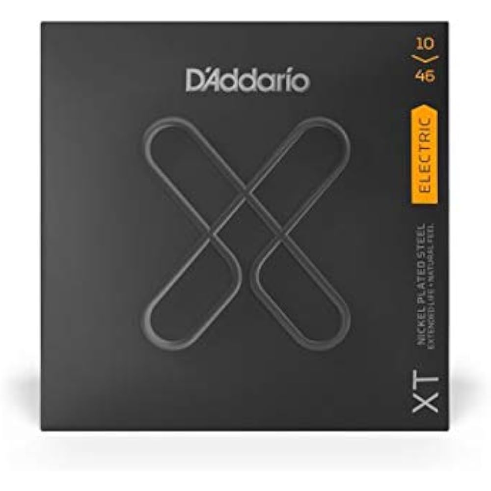 Daddario D Addario XTE1046 XT Nickel Regular Light Coated Electric Guitar Strings 10-46×3 Set