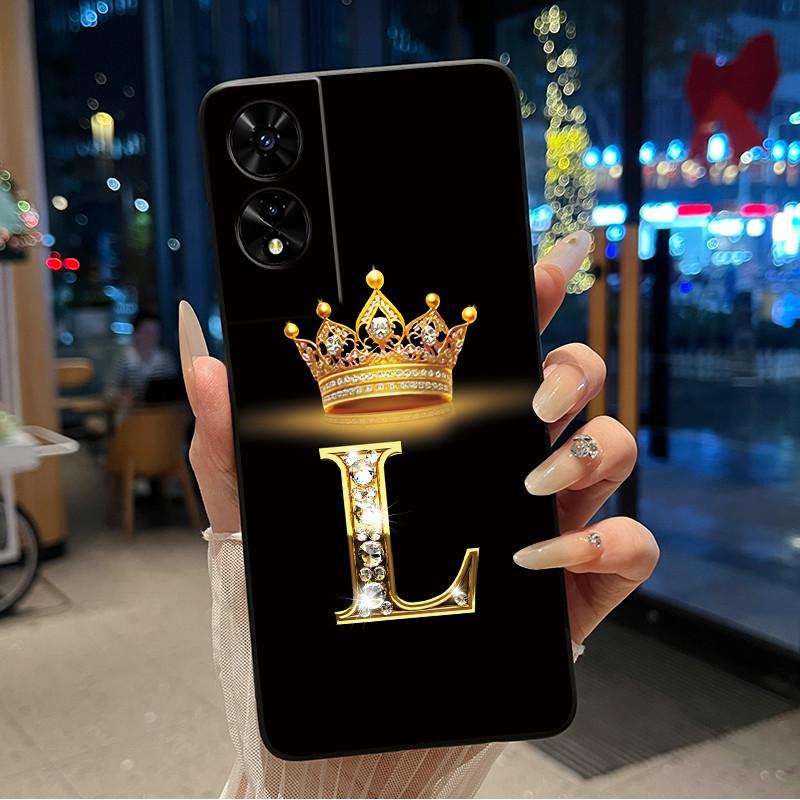Beautiful Couple Phone Case For TCL 505 T509K T509A Bumper Black Silicone Shockproof Soft Casing Letter Crown Pattern Cover