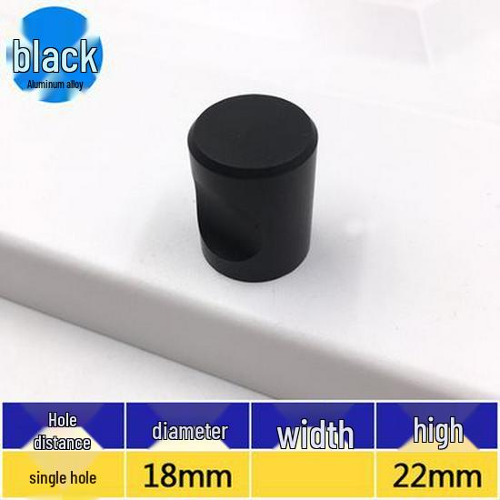 Modern Black L-Shaped Aluminum Alloy Drawer and Wardrobe Handle