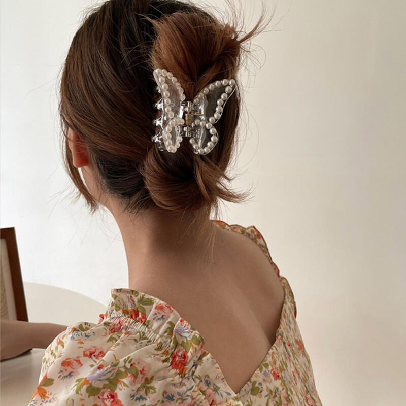 Pearl Lovely Butterfly Half-up Hair Clip Hairpin