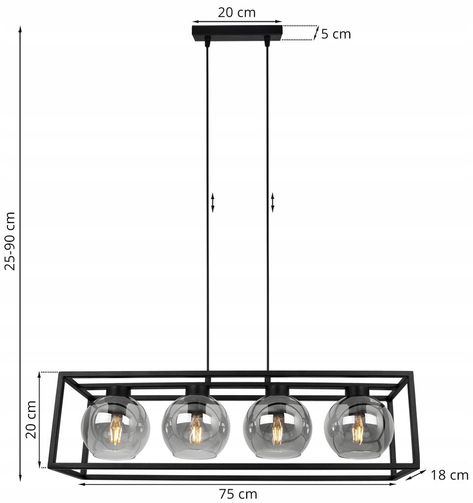 HANGING LAMP CAGE ELEGANT GLASS BALL
