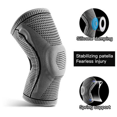 1 STK Sport Kniepolster Meniskus Patella Stützen Silikon Kniescheiben Männer Kompressions Kniebandage Für Fitnessstudio Fitness Laufen Schutz