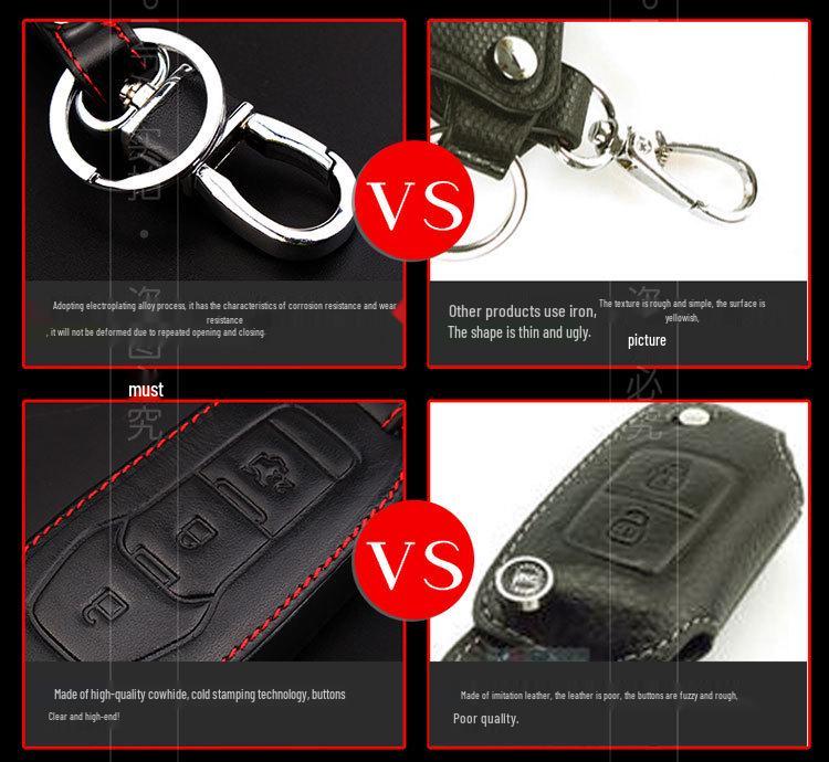 Jeep Liberty, Renegade, Grand Cherokee, Compass Genuine Leather Key Cover