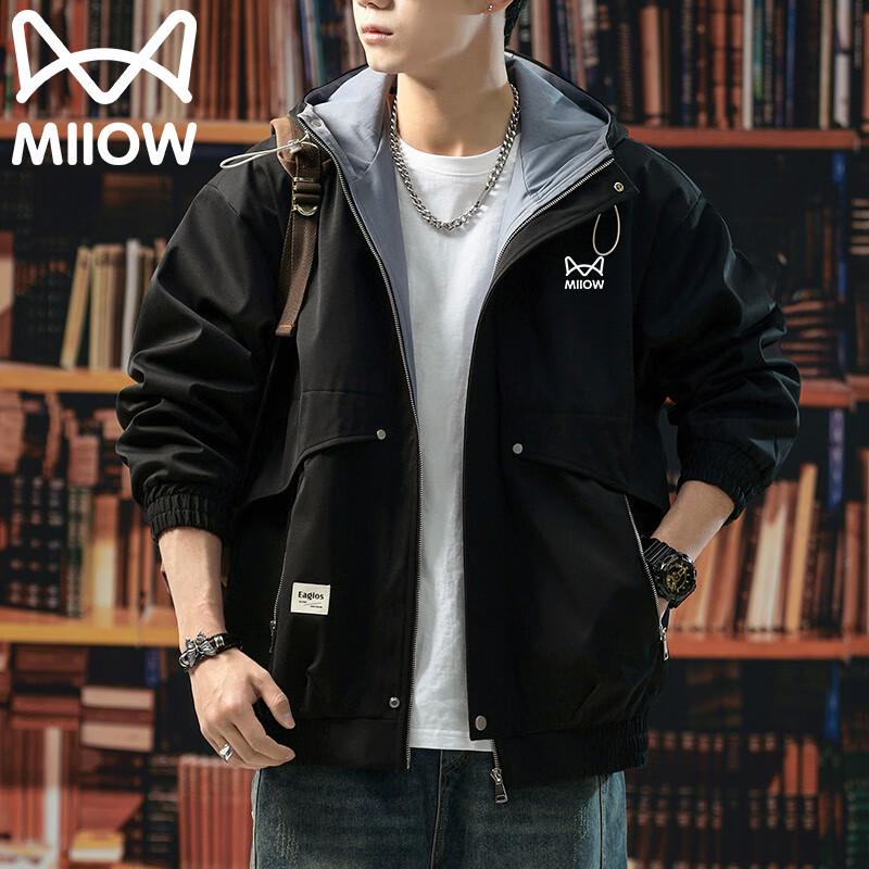 

MaoRen Men s Hooded Loose Casual Jacket 4XL