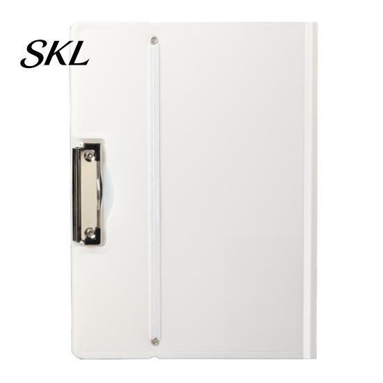 Wear-resistant File Holder Folder for A3 Size Paper, Document Organizer with Metal Plastic Clip, Solid Color Clipboard Home School Office Supplies