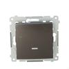 Single-pole switch with LED illumination (module) 10AX, anthracite Simon54