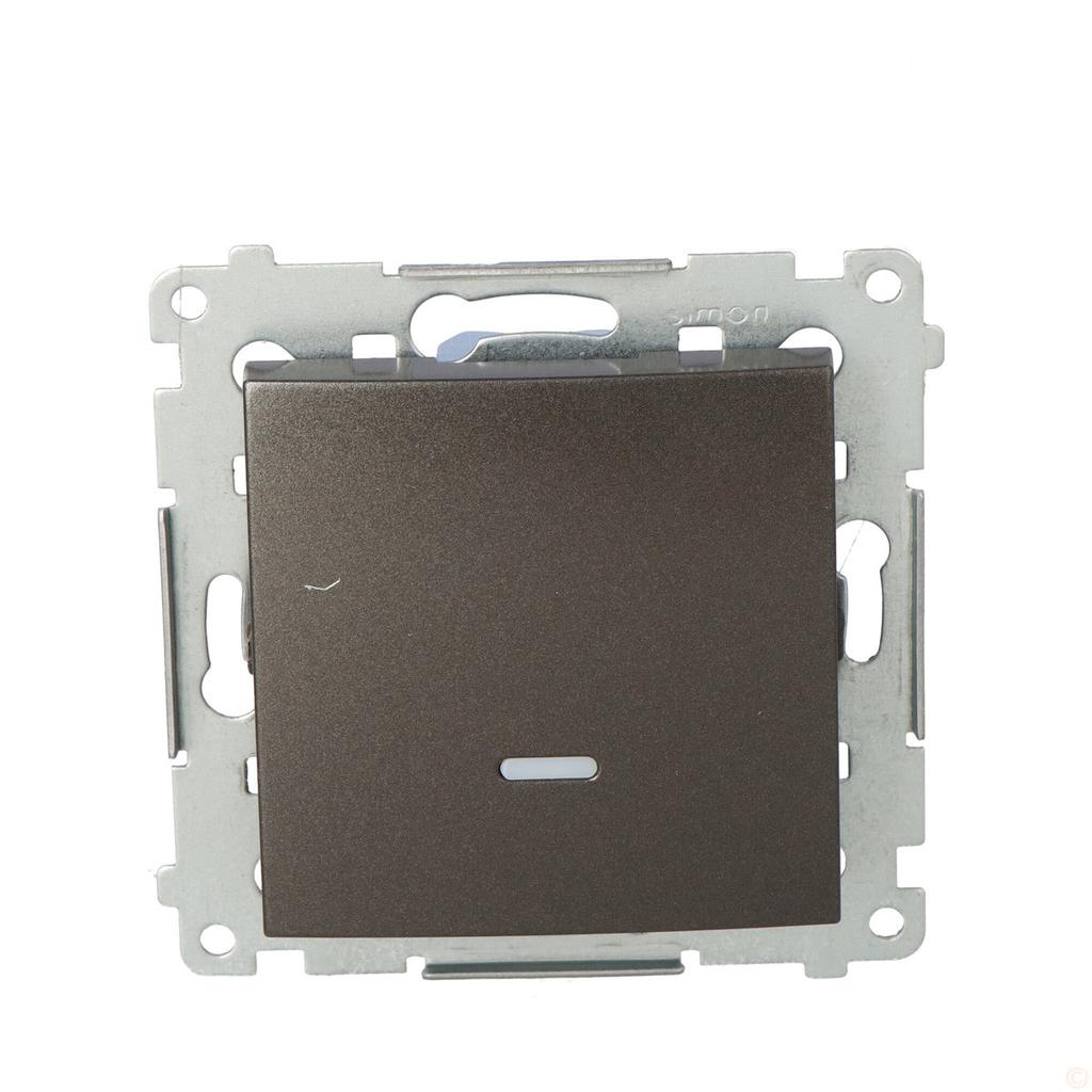 Single-pole switch with LED illumination (module) 10AX, anthracite Simon54