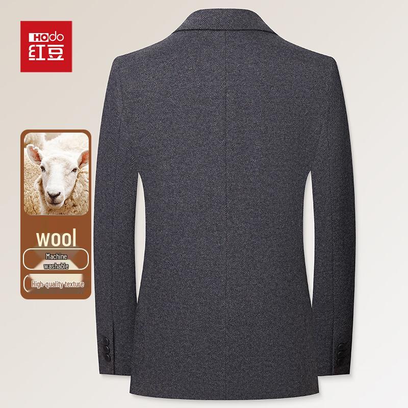 Men's Wool Blend Casual Business Suit Jacket