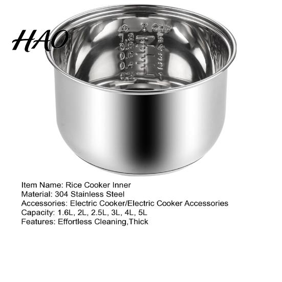 Stainless Steel Pot Interior Accessories Rice Cooker Inner Replacement High Volume for Versatile Liner Steaming Stewing Slow Simmering Dishwasher Safe