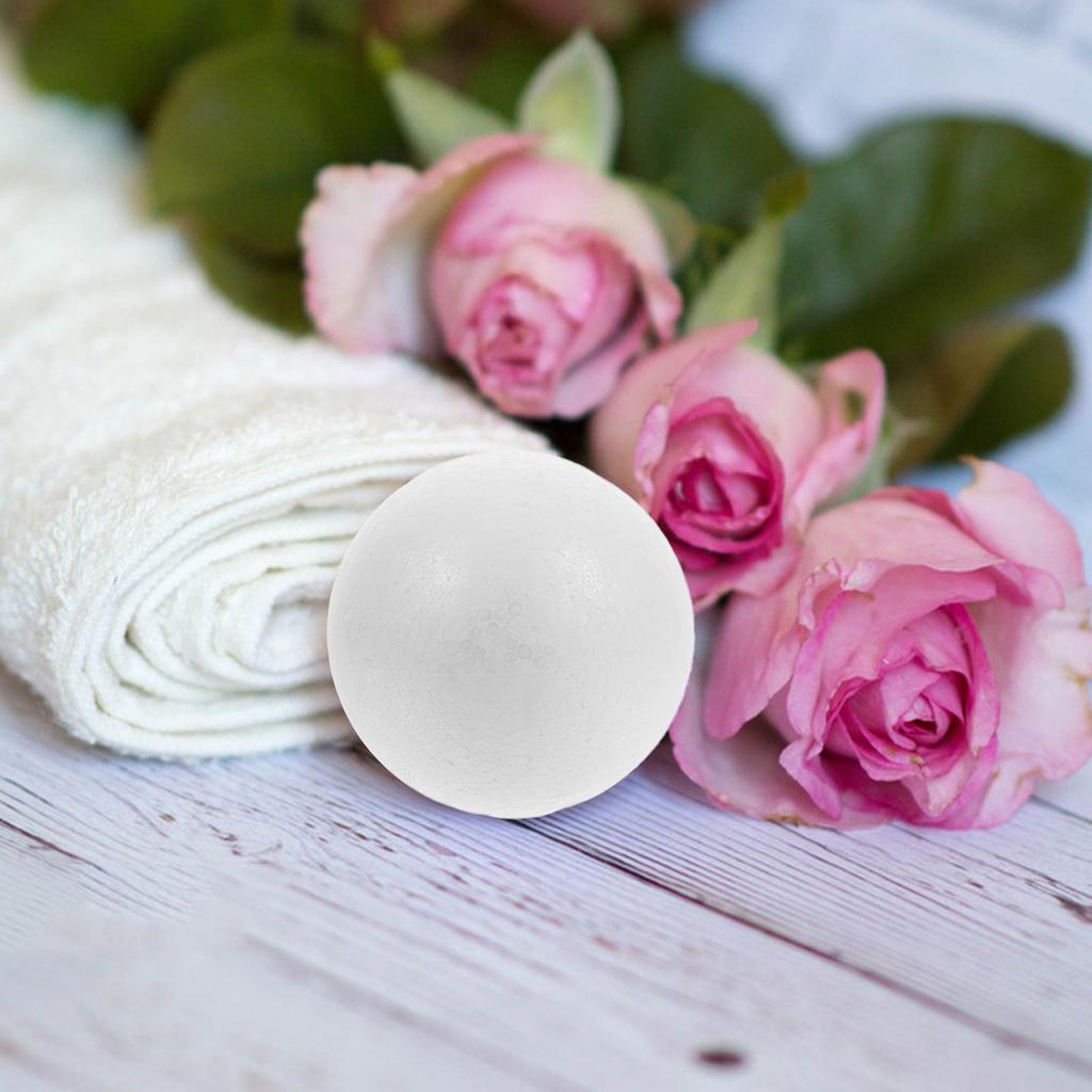 25Pcs 7Cm White Solid Round Polystyrene Balls Craft Spheres for DIY Painting Cutting Gluing Sanding Wedding Christmas Party