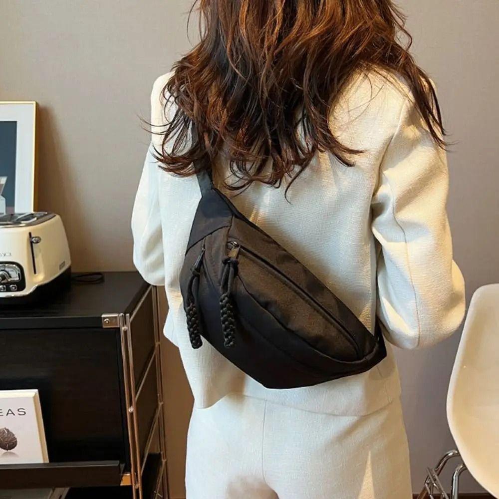 Half Moon Women's Chest Bag Large Capacity Waist Bags Waterproof Multifunctional Running Belt Bags Sport