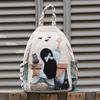 Fashion 3D National Embroidery Women Backpack High Quality Linen Female Daypack Lovely Girls Shopping Travel Backpack SAC