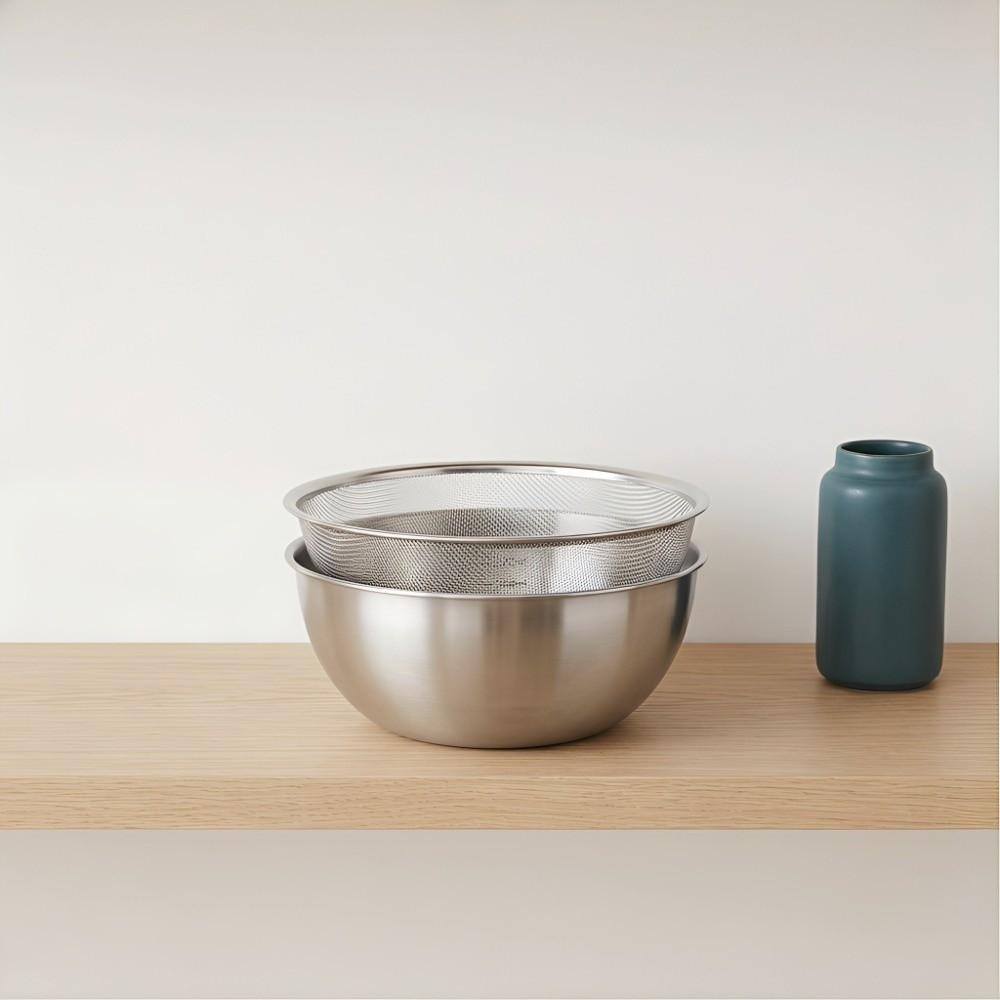 Double Layer Vegetable Drain Basket Stainless Steel Food Storage Container  Household