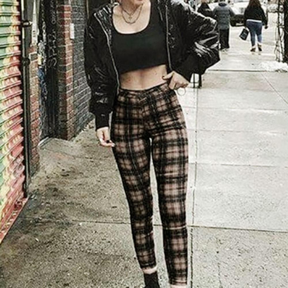 Buy Womens Hip Hop Slim Plaid 