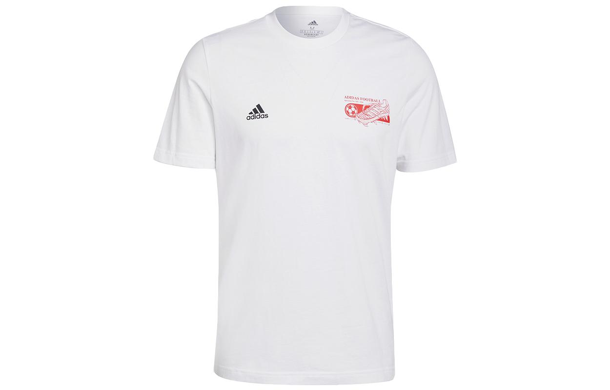 Мужские белые футбольные майки Adidas умеренного прямого кроя GU3699 XL