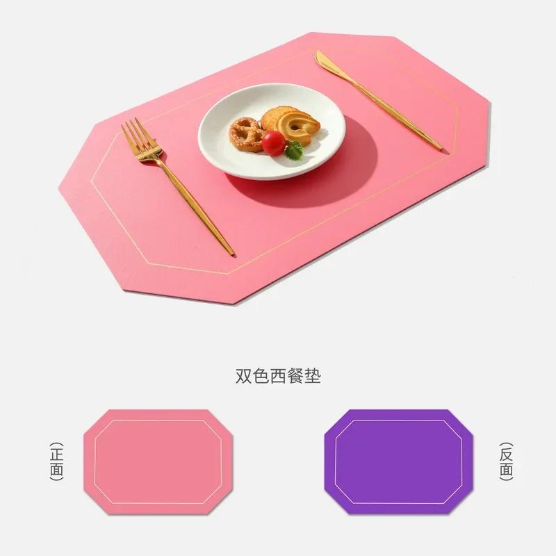 Double-Layer Table Mat Set Non-Slip Bowl Pad Coaster Set Washable PVC Dining Table Placemats Modern Home Decoration Accessories