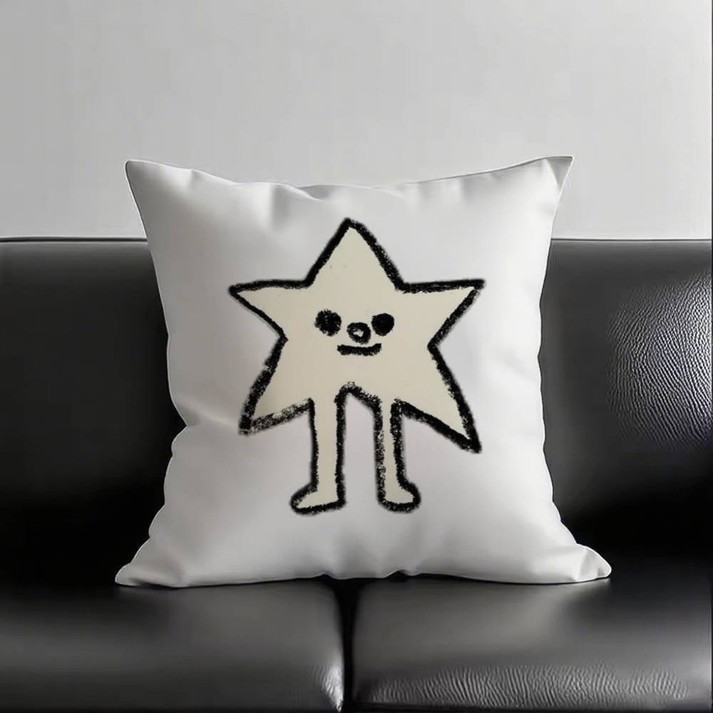 1 Stück Stern Kissenbezug Quadratisch Schlafzimmer Sofa Freizeit Komfort Kissen Auto Wohnzimmer Heimdekoration