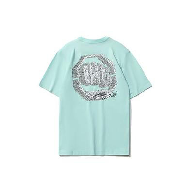 Li Ning Badfive Sports Basketball Series Round Neck Casual Short Sleeve T-Shirt Men Tops Blue AHSR107-4