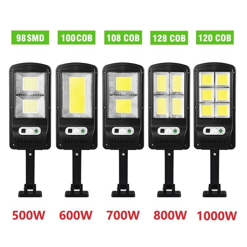 128 COB Solar Street Lights Outdoor Security Light Wall Lamp Waterproof PIR Motion Sensor Smart Remote Control Lamp 500-1000W
