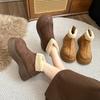 Fashion turning hair to increase the height of snow boots for children in the autumn and winter of 2024, new velvet thickened-soled mango head