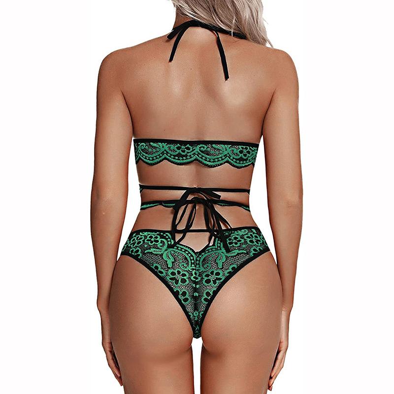 Kobiety bielizna erotyczna seksowny koronkowy biustonosz zestaw majtek 2 szt. bielizna damska erotyczne piżamy bielizna nocna kobiece body erotyczne ubrania