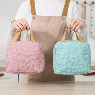 Sacos de almoço com padrão de tinta para mulheres, isolamento Bento Pack, saco de arroz de papel alumínio, pacote de refeição, pacote de gelo, sacos de almoço Bento para estudantes