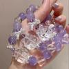 New Design Natural Amethyst White Crystal White Crystal Nine-tailed Fox Phoenix Nine Bracelet Girl