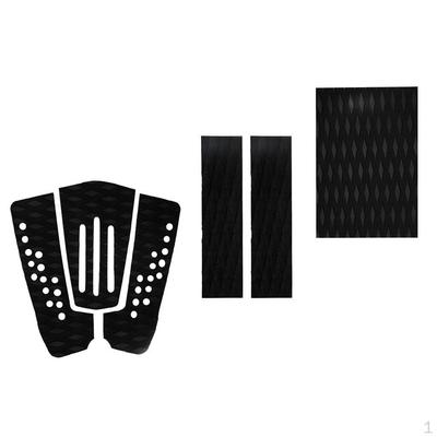 6 Stück Selbstklebende Rutschfeste Schwarze EVA Traction Pad Deck Grip Tail Pads für Surfbrett Skimboard