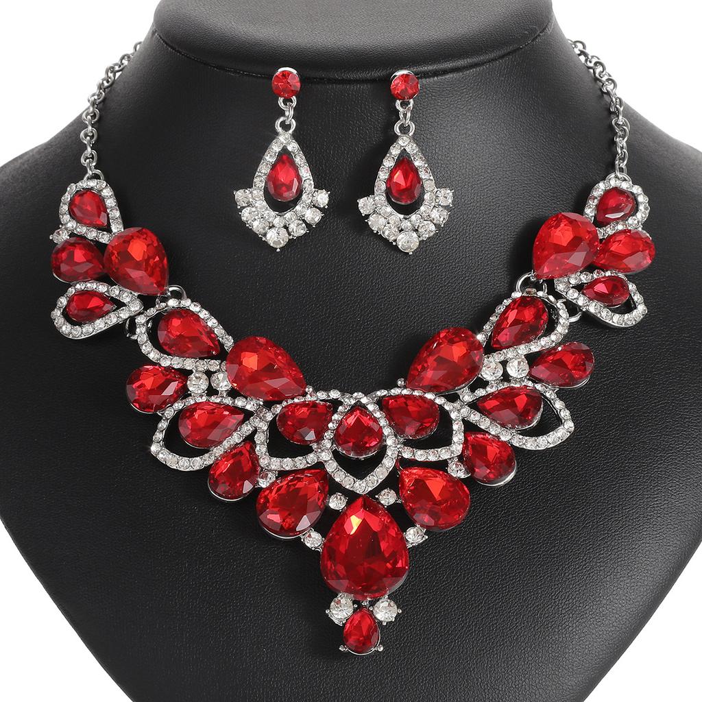 Európai és amerikai stílusú nyaklánc szett mindennapi ötvözet galvanizált esküvői ékszer esküvői ruha estélyi ruha kiegészítők bankett ékszer