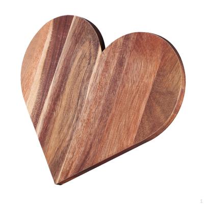 Holz Schneidebrett in Herzform 35,5x29,5cm Tragbar Robust Multifunktional für Valentinstag