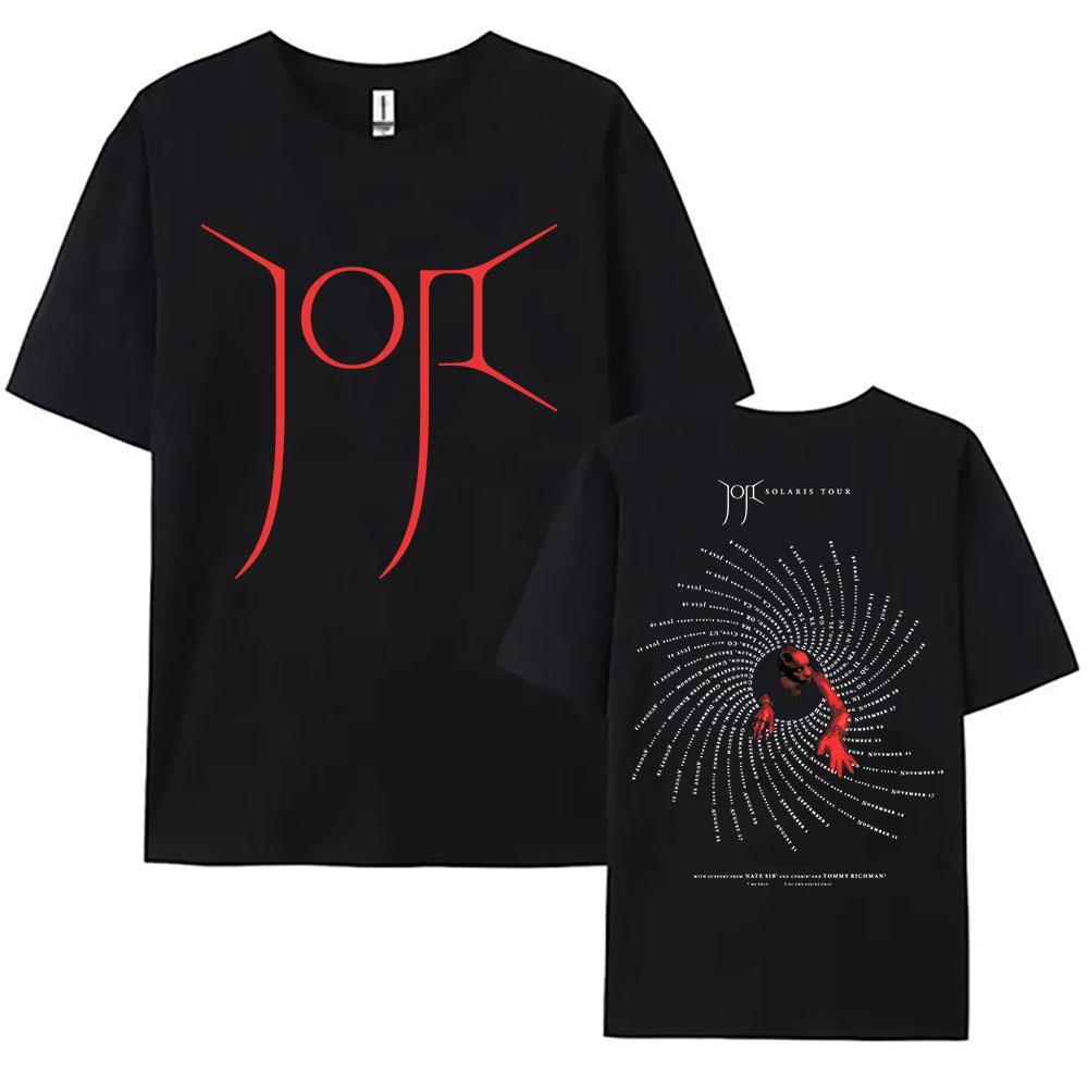 

Women Clothing Joji Solaris Tour 2026 T-shirt Summer Short Sleeve Loose Female Tshirts Unisex Streetwear Design Singer Print Tee XS чёрный