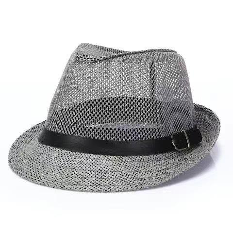 In the Elderly Summer Hat Men's Top Hat Dad Sunscreen Breathable Linen Straw Hat Cool Hat Grandpa Outdoor Mesh Hat