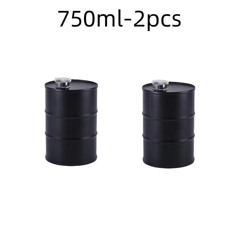 1Pc 25oz Water Bottle Drums Whisky  Portable Stainless Steel Hip Flask