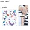 Party Stickers, Trendy Gold and Silver Embossed Valentine's Day Tattoo Stickers, Waterproof and Long-lasting Fake Tattoo Stickers