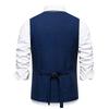 England Style Men's Suit Vests Fake Two Pieces Business Casual Waistcoats Vintage Mens Formal Dress Vest