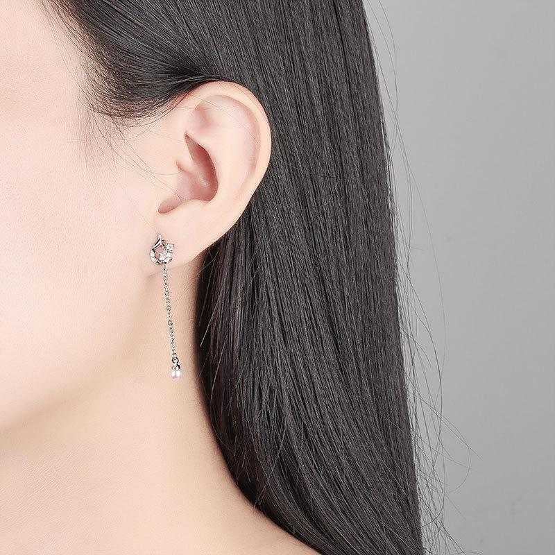 Lindon kobberlegering sirkon øredobber Drop øredobber for kvinner bryllupsfest gaver