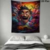 Mad Scientist Monster Surreal Art Tapestry, Colorful Psychedelic Wall Hanging, Wall Art Decor for Bedroom Living Room Dorm