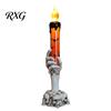 Decorative LED Flame Candles Halloween Ghost Candle Light, Spooky Hand Lamp Colorful Glitter Quicksand Tubes Tabletop Decor, Horror Light for