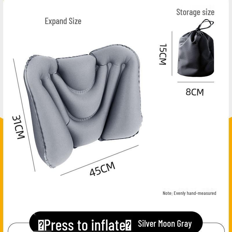 Aufblasbares Lendenstützkissen mit Druckknopf für lange Reisen und Sitzen