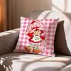 SStrawberry Cartoon SShortcake Girl   Pillow Case Pattern Printed Pillowcase For Living Room Sofa Cushion Cover
